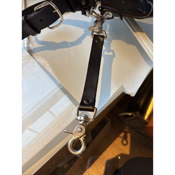 Motorola Hard Leather Two Way Radio Case Holster Holder Shoulder Strap USA - Picture 9 of 13